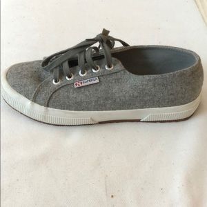 Grey Wool Superga Sneakers Size 7.5